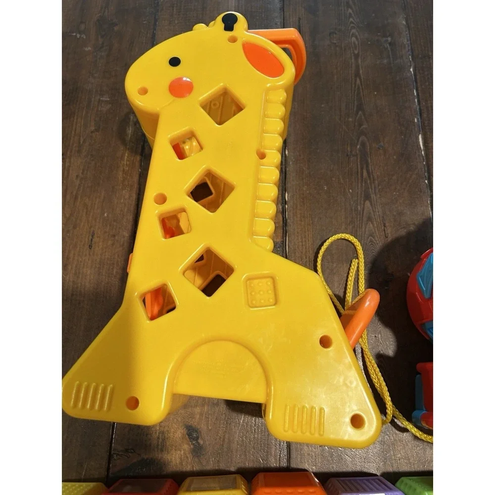 Fisher Price Peek A Blocks Poppity Pop Elephant & Giraffe With‎ 67 Peek Blocks